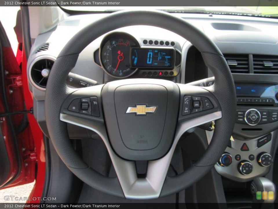 Dark Pewter/Dark Titanium Interior Steering Wheel for the 2012 Chevrolet Sonic LT Sedan #55411830