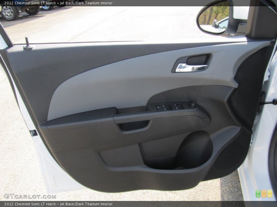 Jet Black/Dark Titanium Interior Door Panel for the 2012 Chevrolet Sonic LT Hatch #55411946