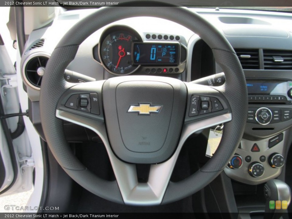 Jet Black/Dark Titanium Interior Steering Wheel for the 2012 Chevrolet Sonic LT Hatch #55411977