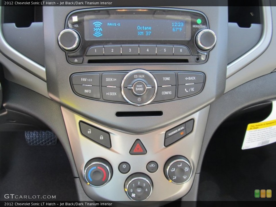 Jet Black/Dark Titanium Interior Controls for the 2012 Chevrolet Sonic LT Hatch #55411983