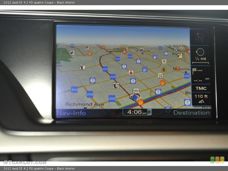 Black Interior Navigation for the 2012 Audi S5 4.2 FSI quattro Coupe #55412301
