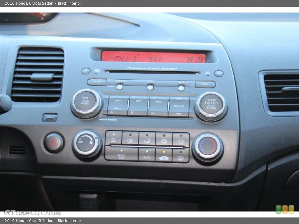 Black Interior Controls for the 2010 Honda Civic Si Sedan #55414017
