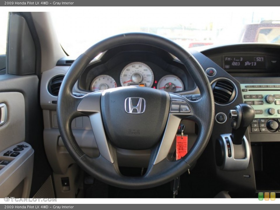 Gray Interior Steering Wheel for the 2009 Honda Pilot LX 4WD #55414137