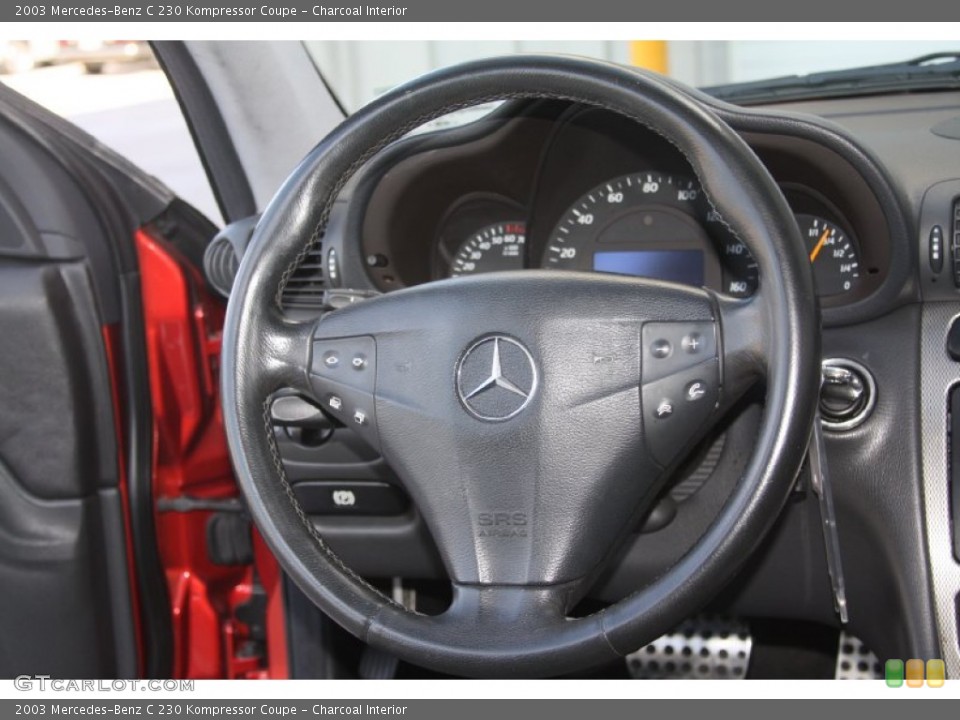 Charcoal Interior Steering Wheel for the 2003 Mercedes-Benz C 230 Kompressor Coupe #55414449