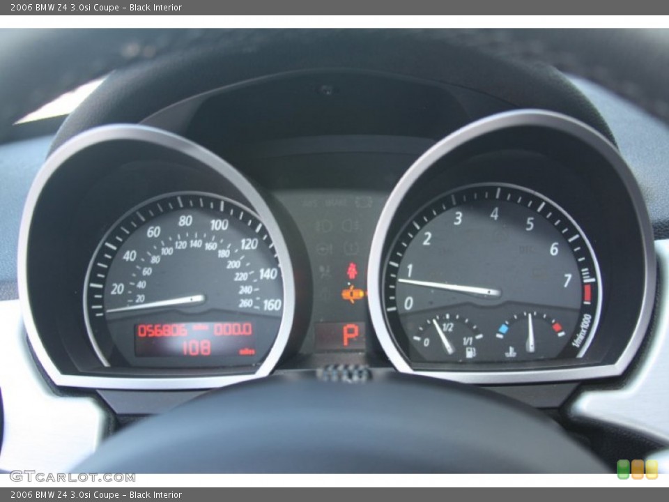 Black Interior Gauges for the 2006 BMW Z4 3.0si Coupe #55415746