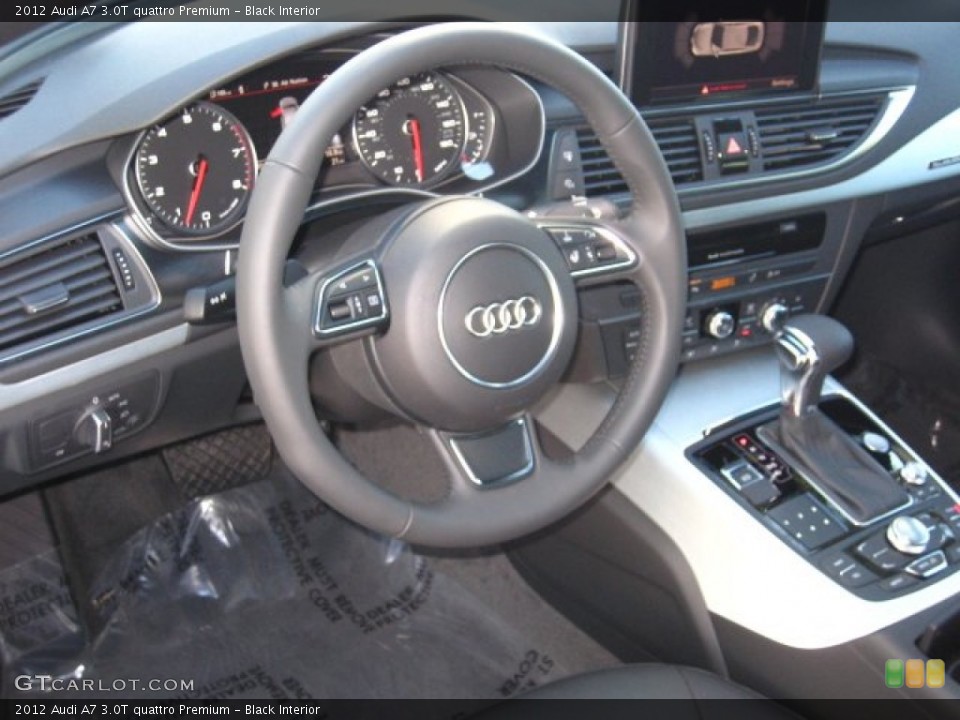Black Interior Steering Wheel for the 2012 Audi A7 3.0T quattro Premium #55416909