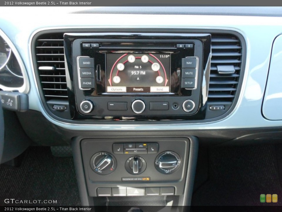 Titan Black Interior Controls for the 2012 Volkswagen Beetle 2.5L #55417986