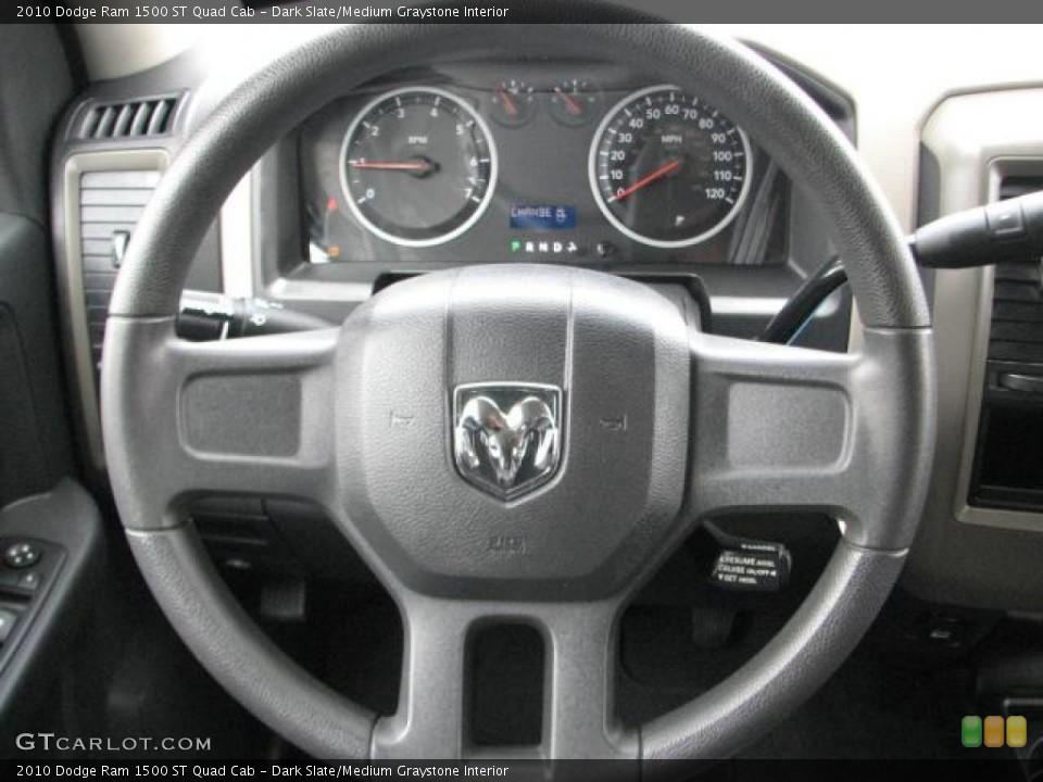 Dark Slate/Medium Graystone Interior Steering Wheel for the 2010 Dodge Ram 1500 ST Quad Cab #55419016