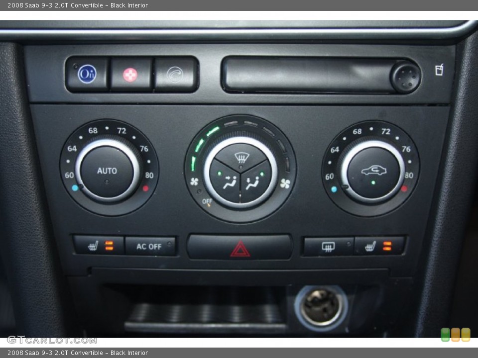 Black Interior Controls for the 2008 Saab 9-3 2.0T Convertible #55419363
