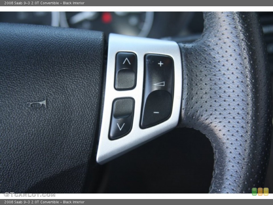 Black Interior Controls for the 2008 Saab 9-3 2.0T Convertible #55419385