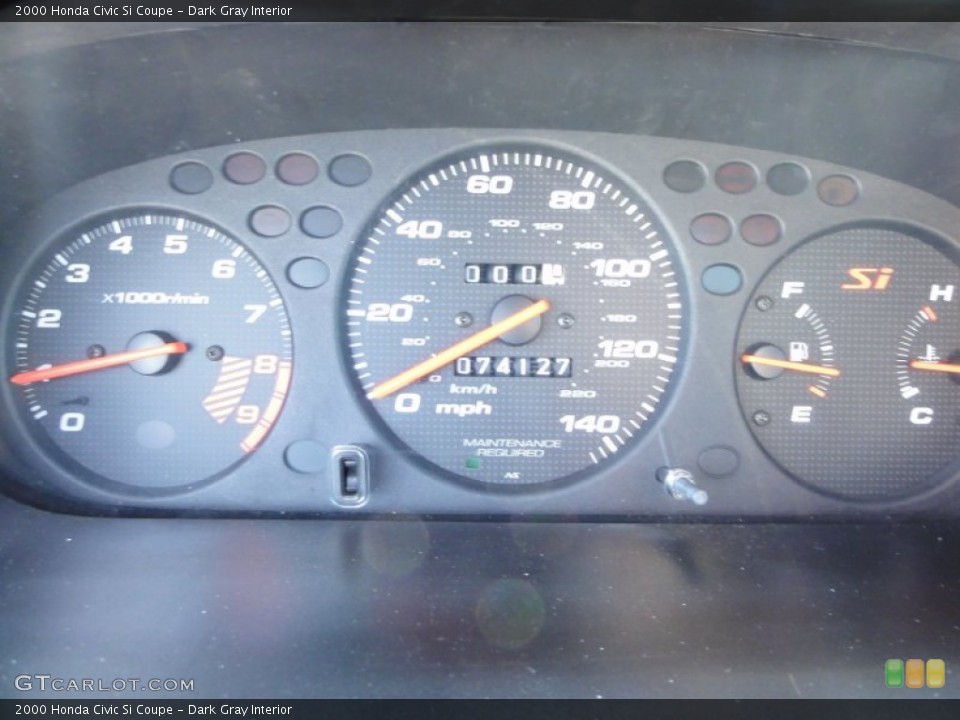 Dark Gray Interior Gauges for the 2000 Honda Civic Si Coupe #55423191