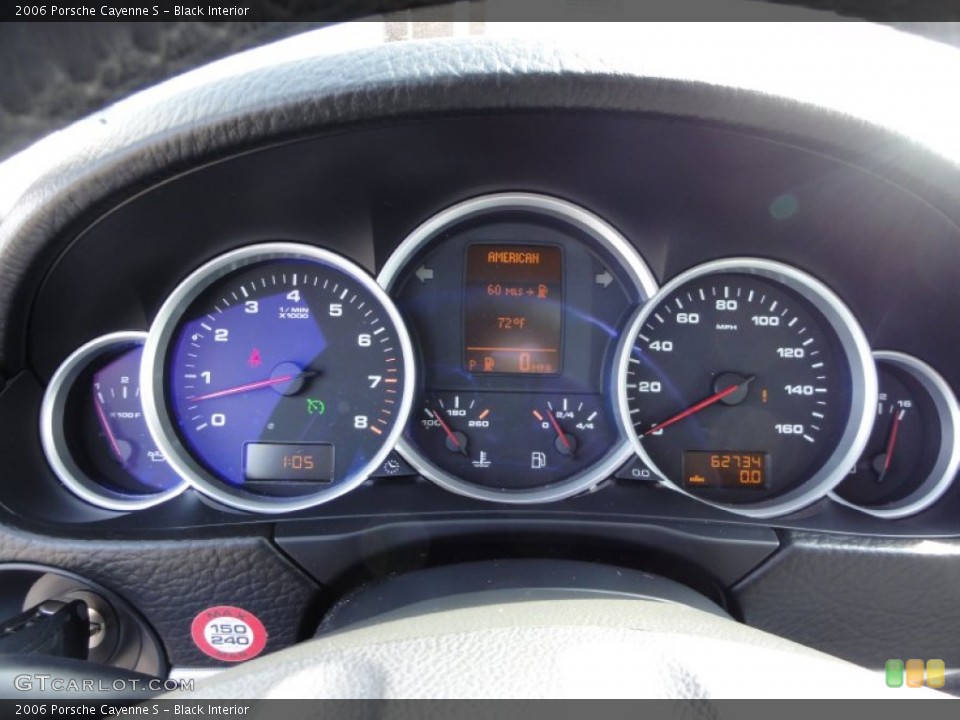 Black Interior Gauges for the 2006 Porsche Cayenne S #55424109