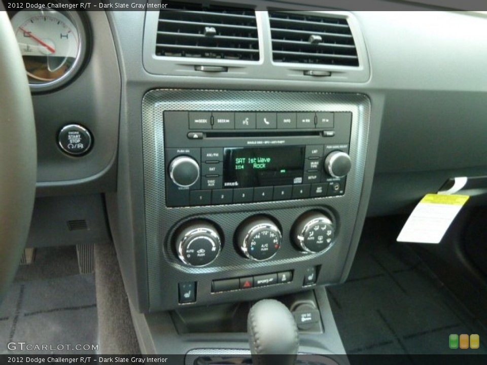 Dark Slate Gray Interior Controls for the 2012 Dodge Challenger R/T #55424757