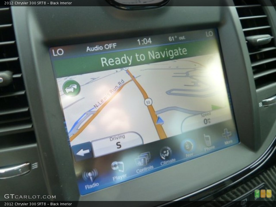 Black Interior Navigation for the 2012 Chrysler 300 SRT8 #55424949