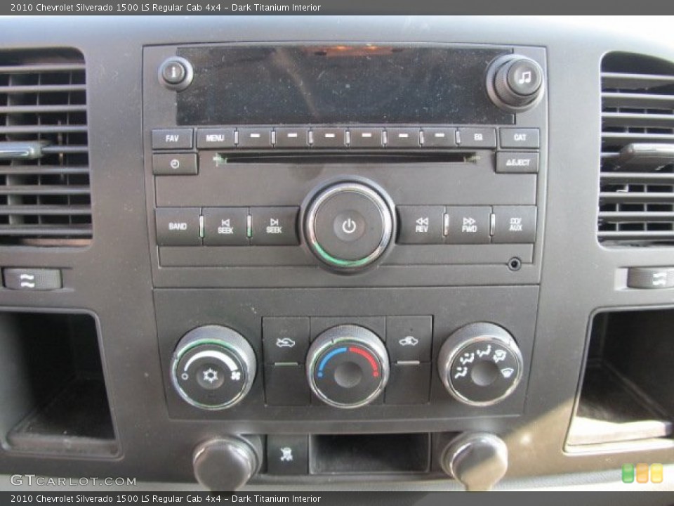 Dark Titanium Interior Controls for the 2010 Chevrolet Silverado 1500 LS Regular Cab 4x4 #55425671