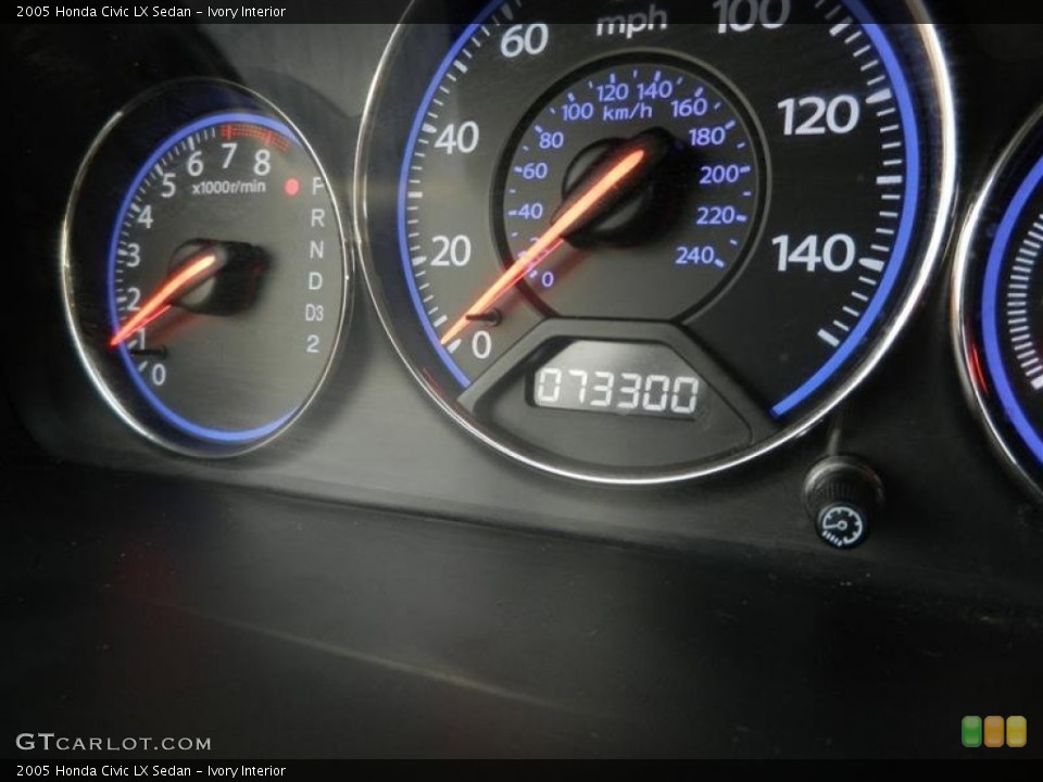 Ivory Interior Gauges for the 2005 Honda Civic LX Sedan #55429005