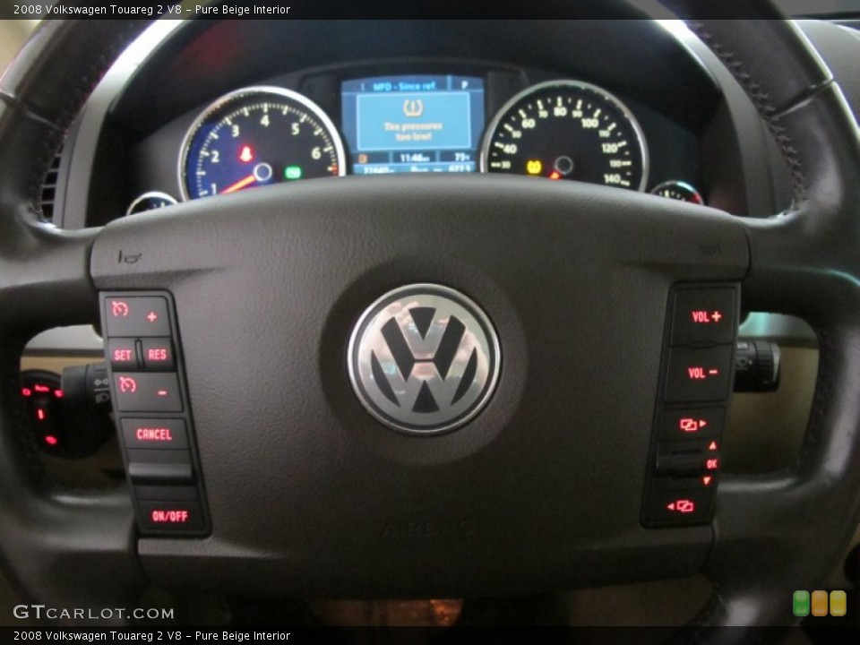 Pure Beige Interior Steering Wheel for the 2008 Volkswagen Touareg 2 V8 #55429989