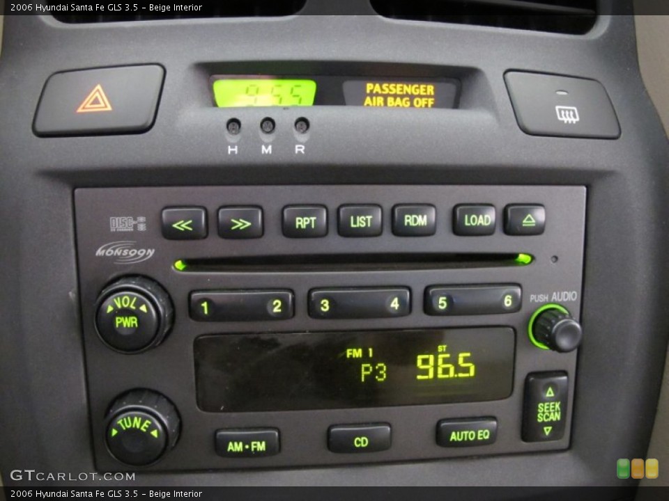 Beige Interior Audio System for the 2006 Hyundai Santa Fe GLS 3.5 #55430176