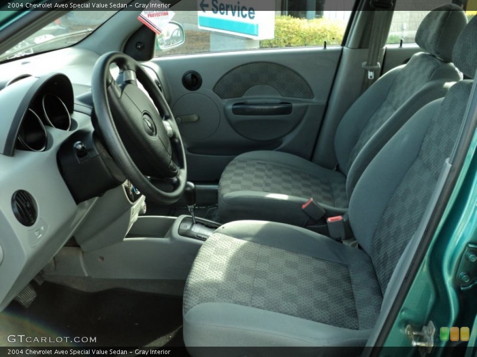 Gray Interior Photo for the 2004 Chevrolet Aveo Special Value Sedan #55432376