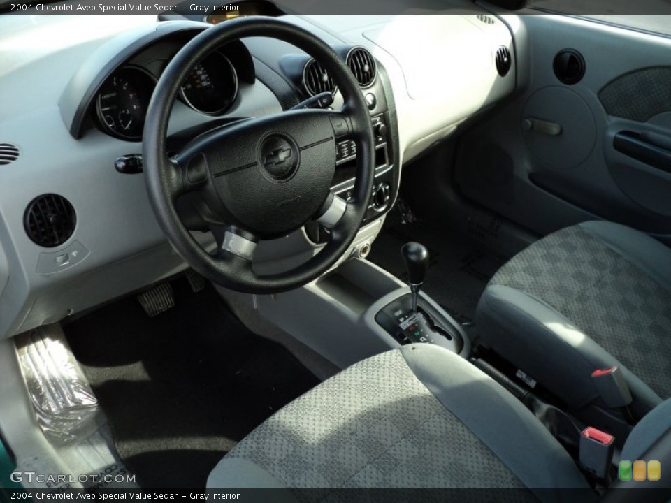 Gray Interior Prime Interior for the 2004 Chevrolet Aveo Special Value Sedan #55432386