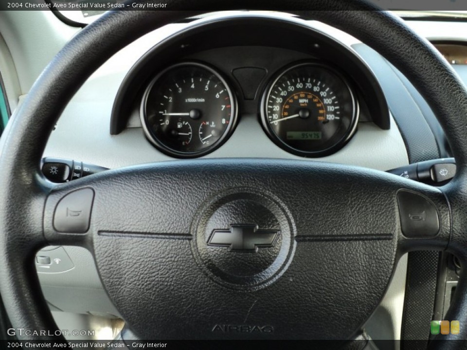 Gray Interior Steering Wheel for the 2004 Chevrolet Aveo Special Value Sedan #55432464