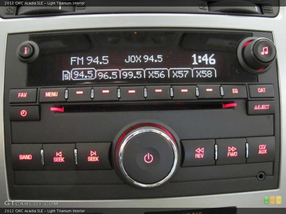 Light Titanium Interior Audio System for the 2012 GMC Acadia SLE #55433409