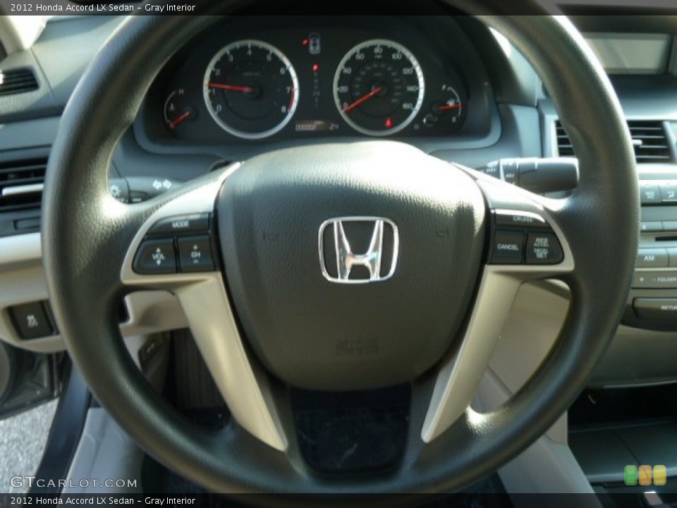 Gray Interior Steering Wheel for the 2012 Honda Accord LX Sedan #55433417