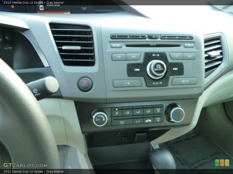 Gray Interior Controls for the 2012 Honda Civic LX Sedan #55434623