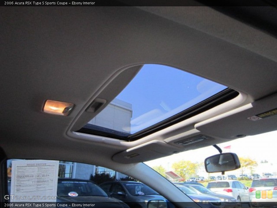 Ebony Interior Sunroof for the 2006 Acura RSX Type S Sports Coupe #55435696