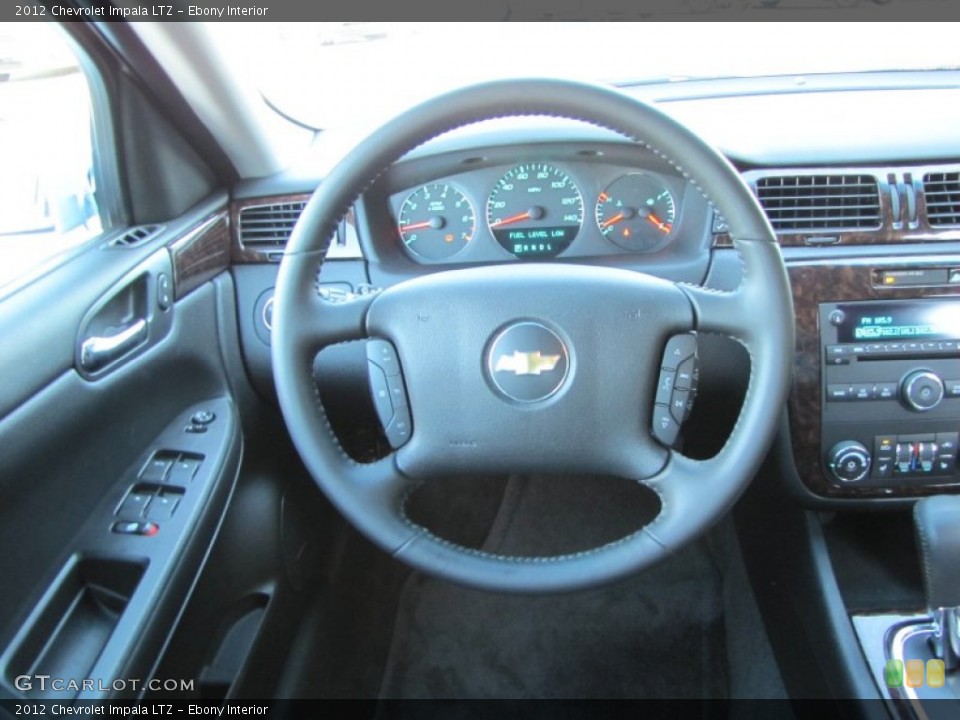 Ebony Interior Steering Wheel for the 2012 Chevrolet Impala LTZ #55436583