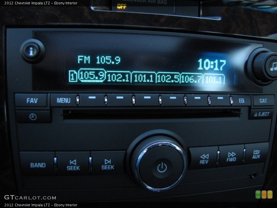 Ebony Interior Audio System for the 2012 Chevrolet Impala LTZ #55436613