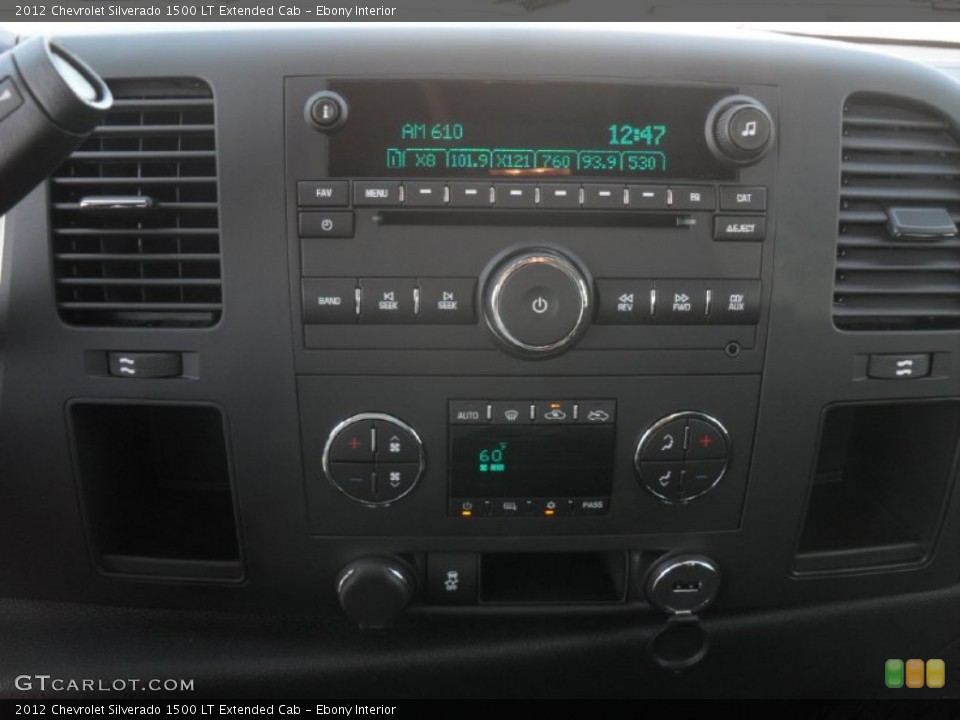 Ebony Interior Controls for the 2012 Chevrolet Silverado 1500 LT Extended Cab #55441101