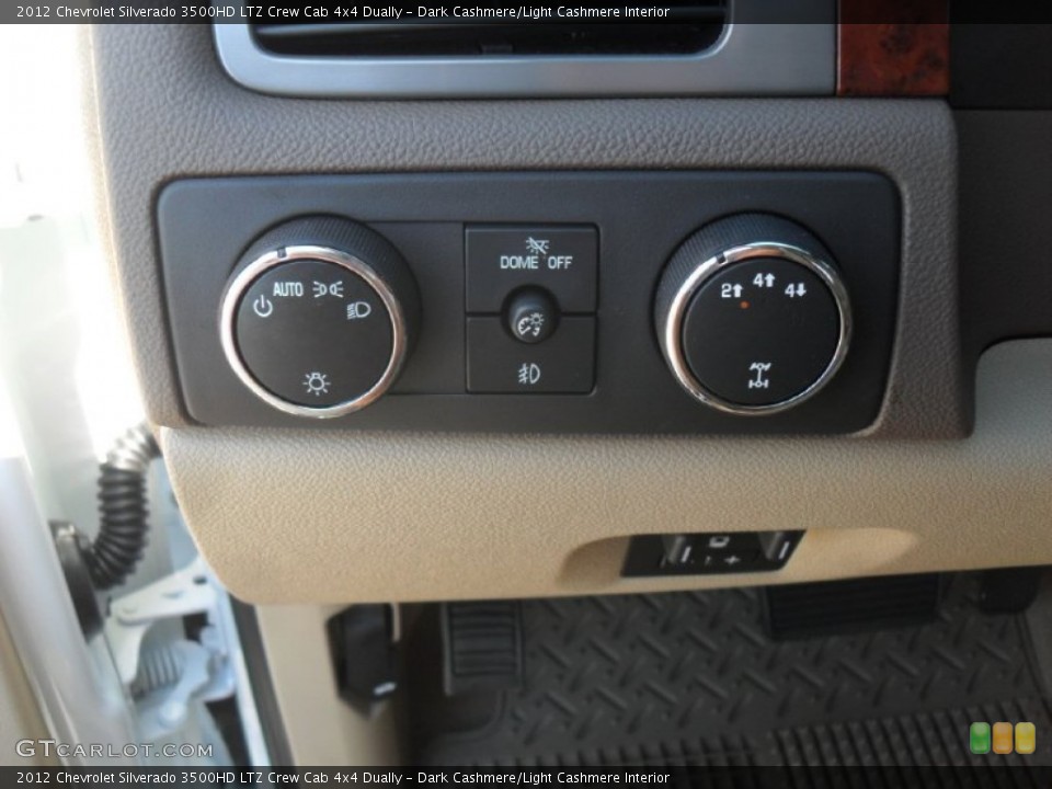 Dark Cashmere/Light Cashmere Interior Controls for the 2012 Chevrolet Silverado 3500HD LTZ Crew Cab 4x4 Dually #55441236
