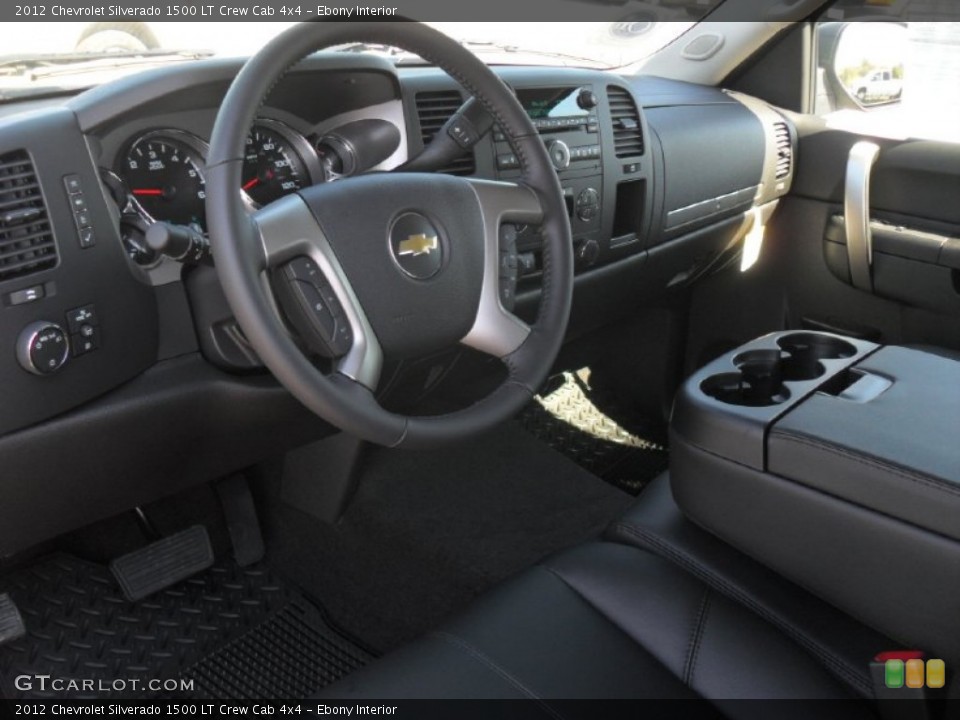 Ebony Interior Photo for the 2012 Chevrolet Silverado 1500 LT Crew Cab 4x4 #55441481