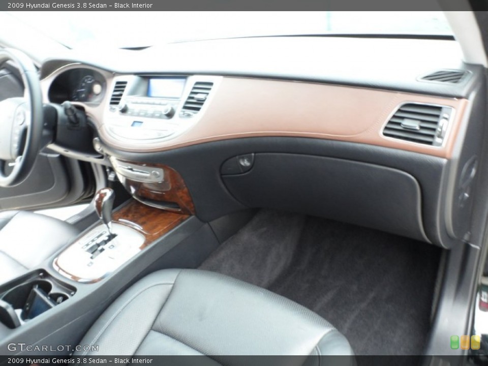 Black Interior Dashboard for the 2009 Hyundai Genesis 3.8 Sedan #55442071
