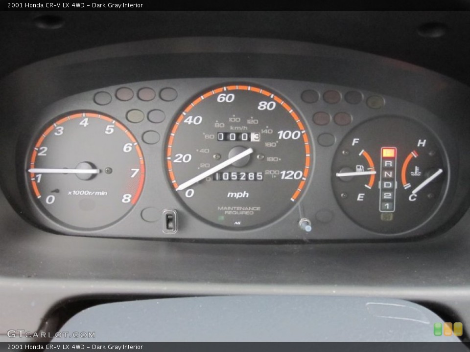 Dark Gray Interior Gauges for the 2001 Honda CR-V LX 4WD #55442266