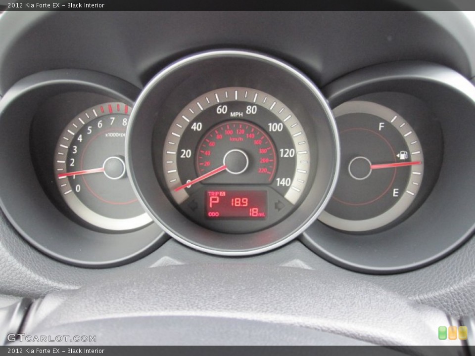 Black Interior Gauges for the 2012 Kia Forte EX #55442647