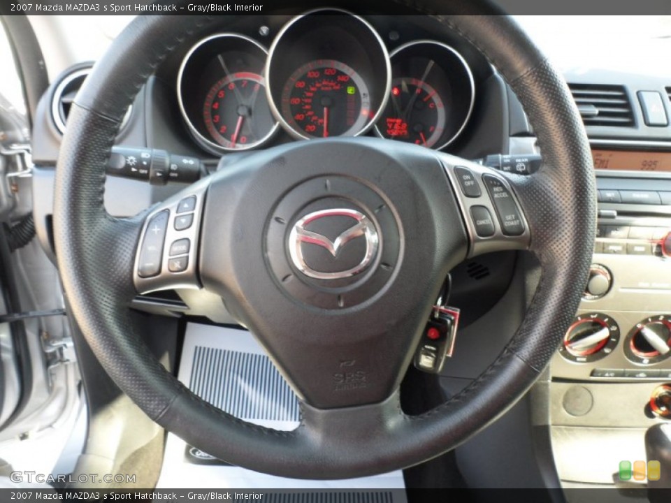 Gray/Black Interior Steering Wheel for the 2007 Mazda MAZDA3 s Sport Hatchback #55443484