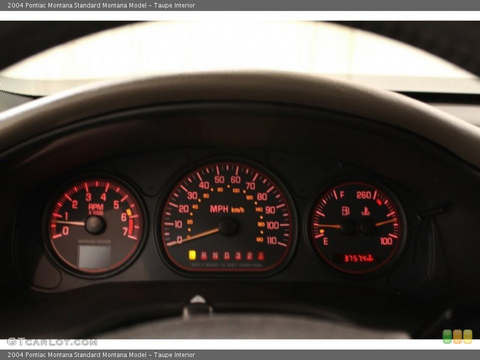 Taupe Interior Gauges for the 2004 Pontiac Montana  #55444867