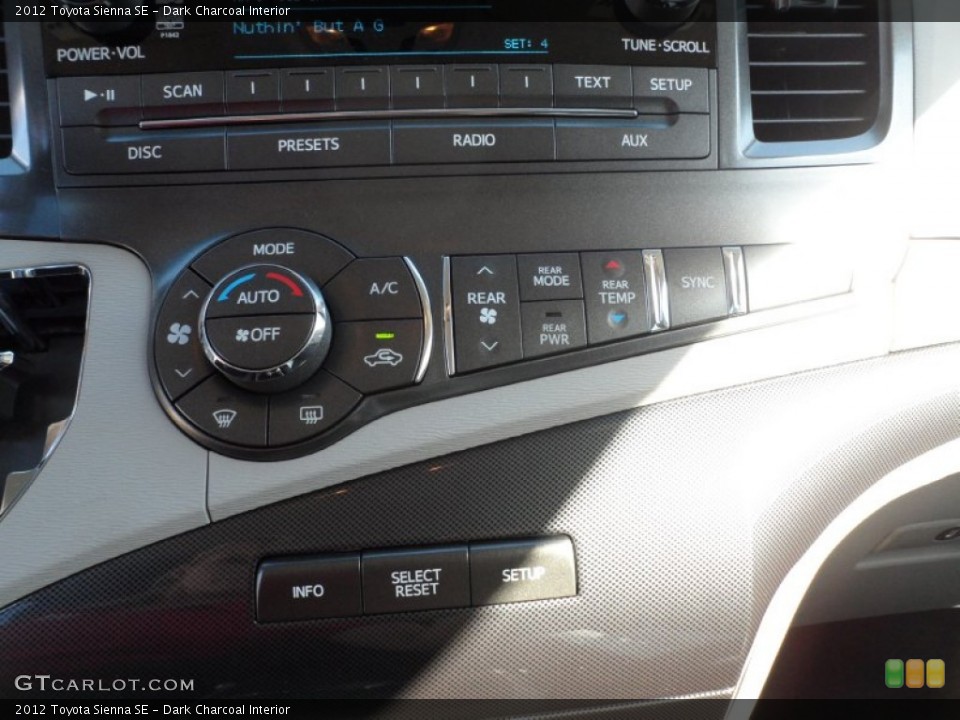 Dark Charcoal Interior Controls for the 2012 Toyota Sienna SE #55445257