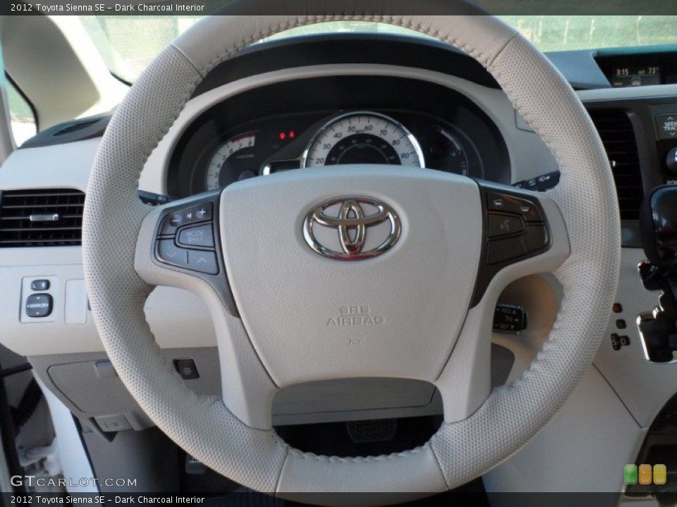 Dark Charcoal Interior Steering Wheel for the 2012 Toyota Sienna SE #55445269