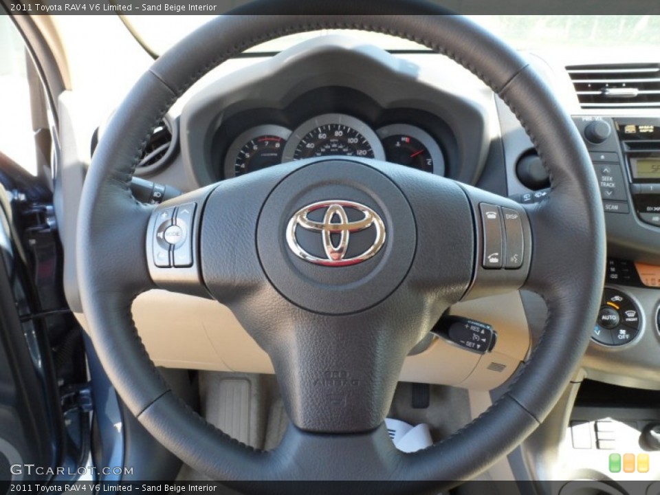 Sand Beige Interior Steering Wheel for the 2011 Toyota RAV4 V6 Limited #55445704