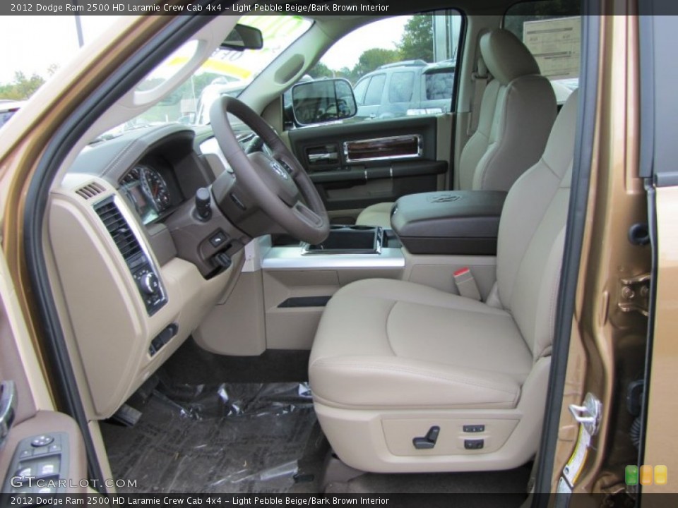 Light Pebble Beige/Bark Brown Interior Photo for the 2012 Dodge Ram 2500 HD Laramie Crew Cab 4x4 #55448594