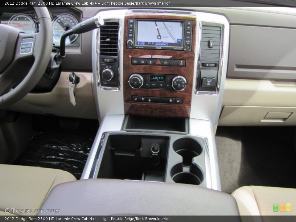 Light Pebble Beige/Bark Brown Interior Dashboard for the 2012 Dodge Ram 2500 HD Laramie Crew Cab 4x4 #55448609