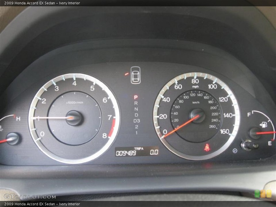 Ivory Interior Gauges for the 2009 Honda Accord EX Sedan #55451327