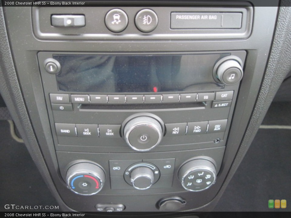 Ebony Black Interior Controls for the 2008 Chevrolet HHR SS #55453544