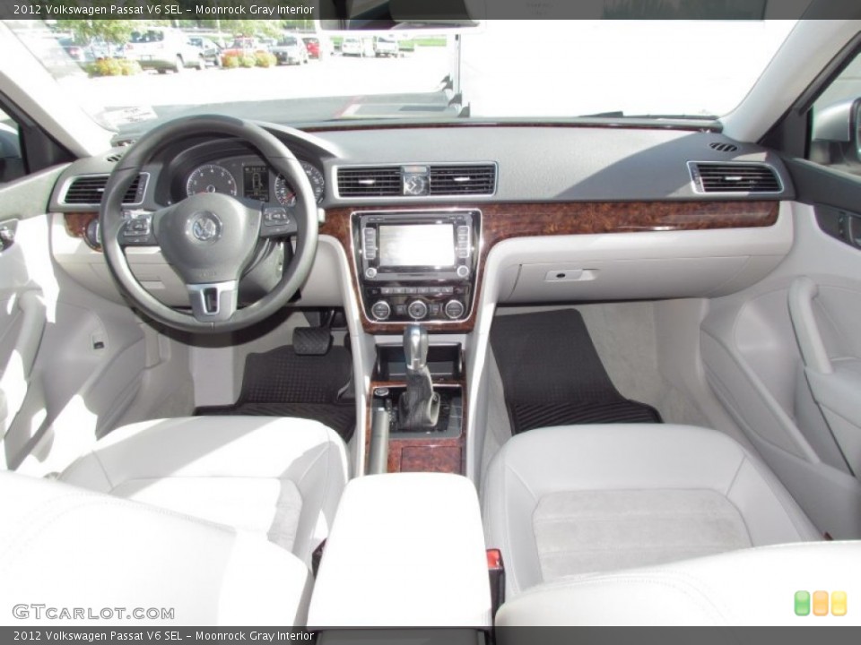 Moonrock Gray Interior Dashboard for the 2012 Volkswagen Passat V6 SEL #55453616
