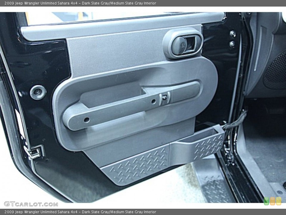 Dark Slate Gray/Medium Slate Gray Interior Door Panel for the 2009 Jeep Wrangler Unlimited Sahara 4x4 #55456559