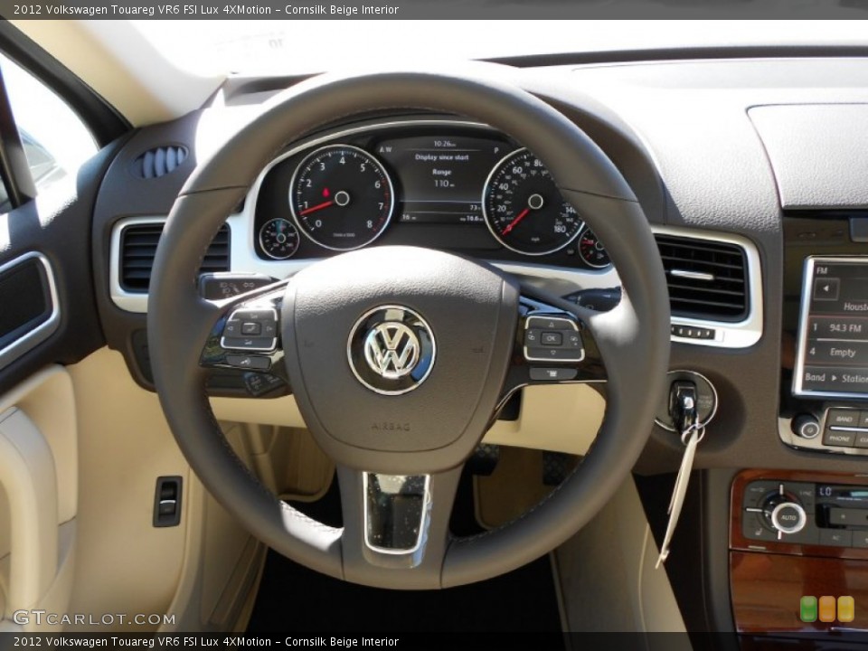 Cornsilk Beige Interior Steering Wheel for the 2012 Volkswagen Touareg VR6 FSI Lux 4XMotion #55456802