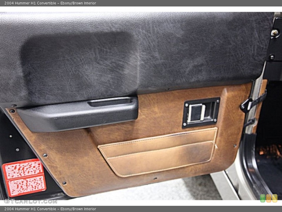 Ebony/Brown Interior Door Panel for the 2004 Hummer H1 Convertible #55457057